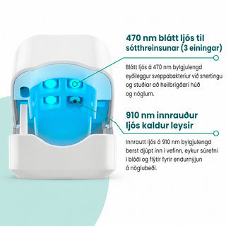 Blá ljósmeðferð við naglasveppi heima